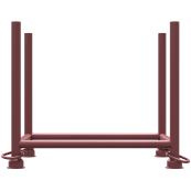 Stackable pallet | 0,90m x 0,70m x 0,70m | painted | with closed hook